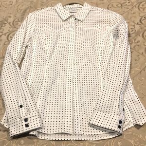 NWOT Nice white button down shirt.  Cotton blend.